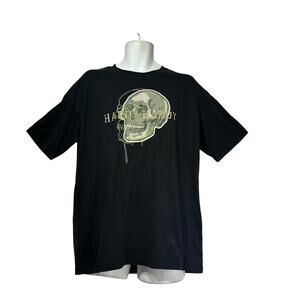 Hardy Hardy Skull rhinestone Graphic T-Shirt Black Short Sleeve Men’s Size L